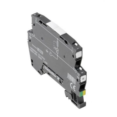 WEIDMULLER VSSC4 MOV 12VDC Odgromnik (sieci przesyłu danych/technologia MCR), Ochrona przeciwprzepięciowa, MSR, Cyfrowe, Analogowe, Liczba sygnałów: 1, AC/DC, 12 V, 20 A, Zacisk 1063950000 /10szt./ (1063950000)